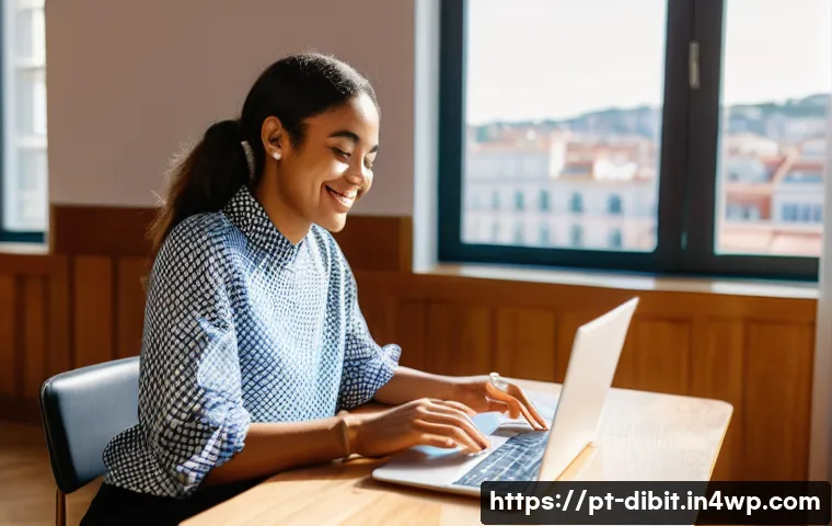 디지털 노마드를 위한 스마트폰 앱 추천 - **Prompt:** A young, diverse female digital nomad, around 28-35 years old, with a warm smile, is sea...