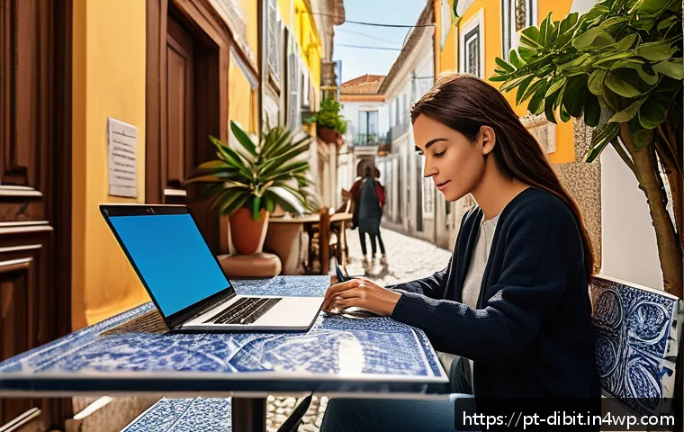 디지털 노마드를 위한 개인 브랜드 구축 전략 - A dynamic workspace scene featuring a confident digital nomad woman in casual smart attire, working ...